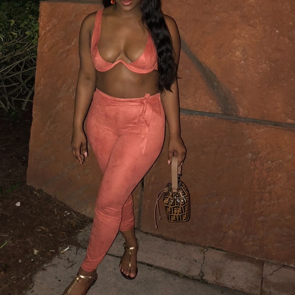 Burnt Orange Bralet Two Piece